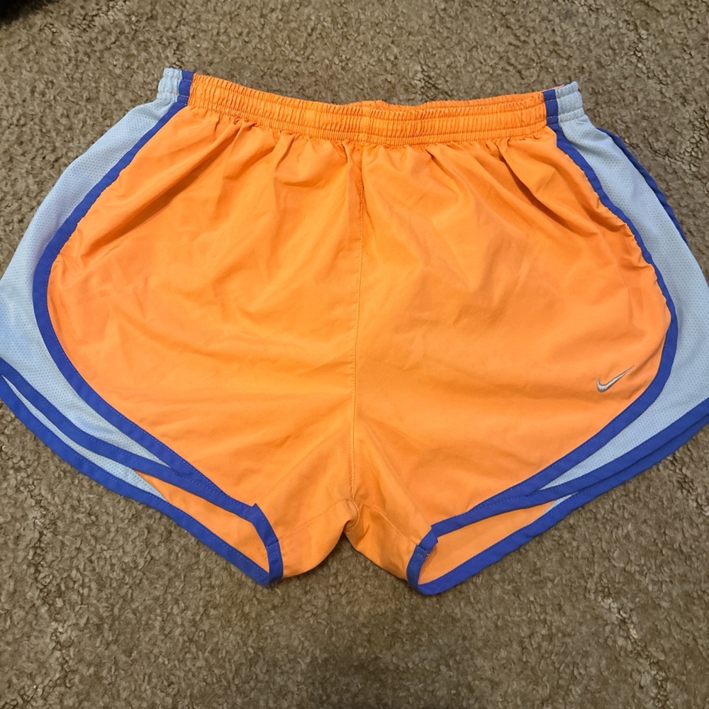 Nike Orange and Blue Athletic Shorts